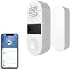Mengshen Sensore per porta WiFi intelligente Nessun hub necessario Allarme wireless per porte e finestre con sirena forte da 130 dB Allarme per porte e finestre con notifiche telefoniche in tempo