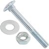 AERZETIX Set di 10 bulloni viti a testa tonda con quadro sottotesta M10x80mm / rondelle e dadi M10 / acciaio zincato/per fissaggio e assemblaggio