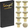 heimzeit Pomelli Armadio Modern per Porte, Cassetti e Comodini in Alluminio di Alta Qualità [10 Pezzi] Colore: Oro, Design Elegante, Pomelli per Mobili con impugnatura a un foro e viti