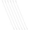 PATIKIL 6 Pc 15.7 Cavi Sicurezza Diametro Nucleo 3/64 (1mm) Cavo Acciaio Inossidabile Intrecciato Per Esterno Antifurto Con Doppi Anelli Per Bagagli Illuminazione Palco Giardino Argento