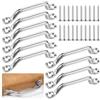 Kendwing Piastra per Occhi in Acciaio Inox,10 Pezzi Kayak Deck Loops Cinghie a Occhiello in Acciaio Inox,Occhiello Pad Eye Gancio di Fissaggio con 20 Viti per Barca Marina Kayak Canoa Rigging