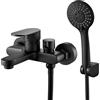 Sonhomay Rubinetti per Vasca da Bagno Miscelatore per Vasca da Bagno con 3 Funzioni Doccetta e Tubo dell'Acqua da 1,5m Moderno Miscelatore per Vasca da Bagno a Parete Kit Doccia Set Rubinetti per Vasca per