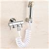 Shipenophy Tubo doccia multifunzionale Tubo doccia telescopico per WC Pistola spruzzatore per bidet Bi(white)