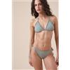 Calzedonia Triangolo Costume Green Vichy Verde