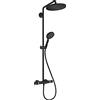 Hansgrohe 26891670 Croma 280 1jet EcoSmart 9 l/min con termostato e doccetta Raindance Select S 120 3jet nero opaco tubo nero opaco