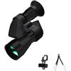 Mengshen Telescopio monoculare 8 x 20 per adulti e bambini, ingrandimento 8x con ampio campo visivo, 7,2 gradi, nero, per escursioni, viaggi, avventure all'aria aperta