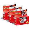 AgfaPhoto AGFA PHOTO 601020 - Fotocamera usa e getta LeBox Flash, 27 foto, obiettivo ottico 31 mm, grigio e rosso