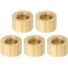 PATIKIL Dado Accoppiamento Tubo Lampada Ottone, 5 Pz 10mm Lungo M10 Filettatura Fine Rotonda Manicotto Adattatore Tubo Lampada Connettore Asta per Montaggio Riparazione Apparecchi, 16mm Od