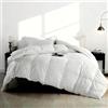 KUSNUG Estivo Piumino Matrimoniale, Federa in Cotone Biologico con 10% Piumino, 90% Piume, Coperta per Hotel Certificata Oeko-Tex Bianco 240 × 260 cm