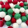 Yulitigy Palla di feltro di lana 2 cm 80 pezzi Palla di lana di Natale Decorazioni per feste Ghirlanda di decorazioni per la casa di palline di feltro personalizzate fai da te