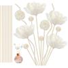 GZGXKJ 22 Pezzi Bastoncini per Diffusori Gelsomino Bacchette Profumatori Ambiente Diffusore Bastoncini Sostenibile Diffusore Ambiente per Uffici Domestici e Automobili