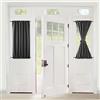 XWZO Tende per Porte Francesi,Tende Oscuranti per Interni,Tende a Vetro per Porte Francesi Privacy e Isolamento,con Un'allacciatura e con Fermatendal,1 pezzo,Grigio Scuro,102x64CM