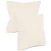npluseins federe in tinta unita in confezione da 2 e dal design discreto 1154.1498, 40 x 40 cm, naturale