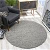 SANAT - Tappeto Rotondo in Polipropilene, 120 cm, Colore: Grigio Chiaro