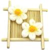 Blausky 30 pezzi piccoli fiori lavorati a maglia, fiore in filato, mini toppe ricamate, applicazioni per cucire vestiti fai da te, jeans, magliette, zaini, scarpe, 4 x 4 cm, bianco B