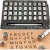 KEWAYO Set di 37 timbri per goffratura in pelle, con lettere in rilievo, timbri in pelle, alfabeto A-Z e numeri da 0 a 9 numeri, strumenti per punzonatura fai da te, 6,5 mm