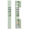 SoBuy Mobile Bagno Alto e Stretto, Mobiletto Bagno Salvaspazio Mobiletto a Colonna da Terra con Ripiani Regolabili e Cassetto Armadietto per WC e Lavanderia 20×20×180 cm Verde Chiaro BZR34-II-GR