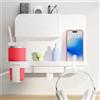 Smallish WallShelfie - Mensola comodino per letto a castello e letto superiore, elementi essenziali per dormitorio universitario, comodino a soppalco, tavolino sospeso, vassoio portaoggetti, decorazione per