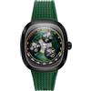 Nubeo Tri-Star Orbit - Orologio automatico da uomo, 46 mm, edizione limitata, con cinturino in gomma NB-6116, Bracciale