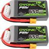 OVONIC Batteria Lipo 80C 650mAh 11.1V con XT30 per RC aereo quadcopter elicotter