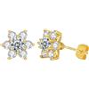 PAKORIO Orecchini a lobo PAKORIO 1 carato moissanite colorata per donne | Orecchini ipoallergenici placcati oro 14K in argento sterling | con confezione regalo(A-Trasparente)