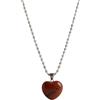 Vincent Paul COLLANA DONNA ARGENTO 925 RODIATO PENDENTE CUORE DI DIASPRO ROSSO PIETRA DURA NATURALE