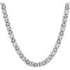 ChainsHouse Catenina Uomo Bizantina Argento Collana Acciaio ad Incastro Hiphop Punk Nero 18K Oro Solido Non Sbiadisce 46-76CM