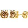 PAKORIO Orecchini a lobo PAKORIO moissanite fantasia colorata 0.2-4CT VVS1, argento sterling 925 placcato oro 14K, 4 punte, ipoallergenici pelli sensibili(Oro,0.6ct)