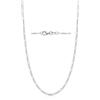 QUADRI - Collana Donna Argento 925 Catena Figaro Made in Italy 45 cm