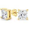 Bling Jewelry 1Ct Quadrato Solitario Cubico Zirconia Brillante Taglio Principessa Cz Orecchini Per Le Donne Uomini Placcato Oro Argento Sterling 6Mm