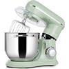 Kitchen in the box Fab by Kitchen in the box Impastatrice Planetaria, 8L Planetaria Professionale 2000W, 10 Velocità con Uncino Impastatore, Mescolatore e Frusta Sbattitrice (Verde)