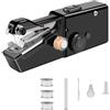 YwuLy Macchina da cucire a mano, mini macchina da cucire portatile, senza fili, con accessori da cucito per principianti, veloce da cucire, adatta per vestiti, tessuti, cutains,Home Travel(nero)