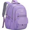 HORHEAR Zaino scolastico per ragazze, zaino estetico per le donne carino Bookbag Preppy College, Viola, Standard, Stile semplice