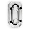 Stealkey Customs Piastra watercooling Stealkey customs CubeTube 2xG1/4" 60mm in acrilico Trasparente