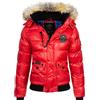 Geographical Norway Bugs Lady - Giacca Donna Imbottita Calda Autunno-Invernale - Cappotto Caldo - Giacche Antivento A Maniche Lunghe e Tasche - Abito Ideale (Rosso XL)