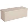 SONGMICS Cassapanca Contenitore 120L, Pouf Contenitore, Panca Poggiapiedi Pieghevole, Capacità di Carico di 300 kg, Seduta Imbottita, Beige LSF70M