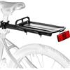 YONTUO Portapacchi Bici Posteriore Universale, Portapacchi in Lega di Alluminio con Riflettore Grande, Design Retrattile e Regolabile per Bici da Montagna e da Corsa
