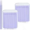 MagiSel 400 Pezzi Microbrush Micro Applicatori Ciglia Microbrush, Applicatore Mascara, Pennelli Applicatori per Ciglia, Pennelli Applicatori, Precisi per Estensioni(Morado)