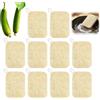 GifBasg Set di 10 spugne naturali in loofah biologiche, 9 x 14 cm, spugne ultra assorbenti e antimacchia per cucina, bagno e doccia, esfoliazione morbida, ecologiche e riutilizzabili