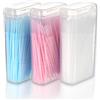 Ptwola 300 scovolini interdentali a doppia testa 2 in 1, usa e getta, in plastica multicolore, per la pulizia delle parentesi dentali, stuzzicadenti per l'igiene orale (confezione da 3, 100 pezzi
