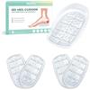 Welnove - 4 paia (8 pezzi) di cuscinetti per tallone in gel per fascite plantare, per tendinite di Achille, inserti lavabili per alleviare il dolore al tallone, supporto per sollevamento scarpe per