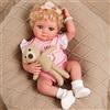 JIZHI Reborn Bambola - 43 cm Bambole Realistica con Occhi Rotanti e corpo in Morbido Tessuto - Bambolotto Bambina Include Accessori ed è Adatta a Bambini dai 3 Anni in su