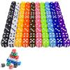 ZXNJA 100 dadi colorati, Dice, set di dadi a sei lati, cubi colorati, set da 12 mm, per giochi da tavolo, giochi da tavolo Dice e giochi da tavolo, bar ktv party.