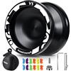 MAGICYOYO Professional Responsive Yoyo V3, Metal Alloy Yoyo for Kids Yoyo Beginner, with 12 Yoyo Strings + Replacement Unresponsive Bearing + Yo-Yo Bag + Bearing Removal Tool + Long Axle (Black)