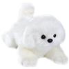 CU-MATE Peluche realistica cane maltese, peluche animale farcito cane giocattoli per ragazze ragazzi compleanno bianco, 35,6 cm