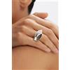 Desigual, Anello conchiglia placcato argento Zalio, Nero, M