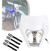 JFG RACING Mascherina Faro Moto,Faro Giorno Running per EXC EXCF XC XCF XCW-Bianco
