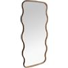 DRW Specchio da Pavimento o Parete con Moderno in Legno Naturale e Noce, 170 x 76 x 3,5 cm