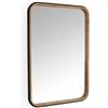 DRW Specchio da Parete Rettangolare in Legno Naturale e Noce 89 x 60 x 3,5 cm