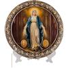 DRW Piatto Vergine Miracolosa in Ceramica da Appendere o Mettere in Supporto 20 x 20 cm